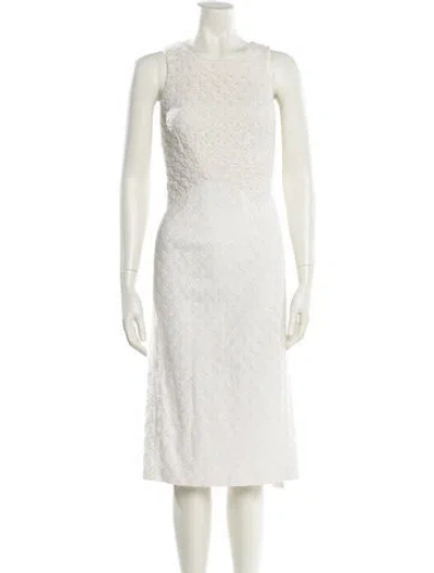 Pre-owned Missoni Crew Neck Midi Length Dress In Neutral