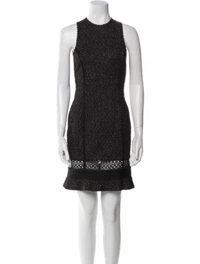 Pre-owned Missoni Crew Neck Mini Dress In Black