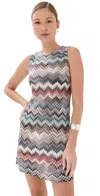 Missoni Zigzag Stripe Sleeveless Knit Minidress