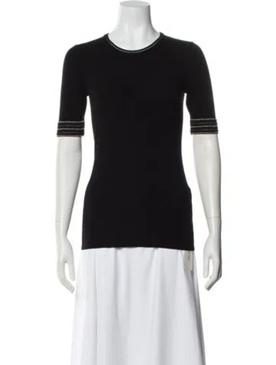 Pre-owned Missoni Crew Neck Short Sleeve Top In Black