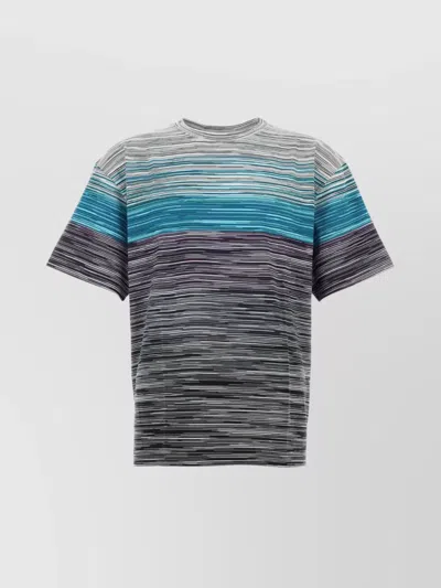 MISSONI CREW NECK STRIPED COTTON T-SHIRT