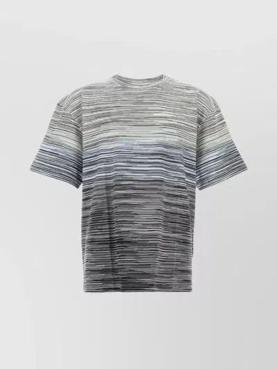 MISSONI CREW NECK STRIPED COTTON T-SHIRT