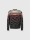 Missoni Crew Neck Sweater In Pure Flame Wool In Multi