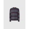 Missoni Crew Neck Sweater With 3d Zigzag Pattern In Multi