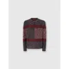 Missoni Crew Neck Sweater With Check Pattern In Gray