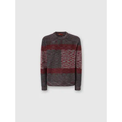 MISSONI MISSONI CREW NECK SWEATER WITH CHECK PATTERN