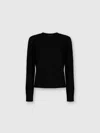 Missoni Crew Neck Sweater With Chevron Pattern In Black