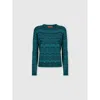 Missoni Crew Neck Sweater With Chevron Pattern In Black