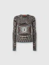 Missoni Crew Neck Sweater With Flame Pattern In Cashmere Blend In Multi
