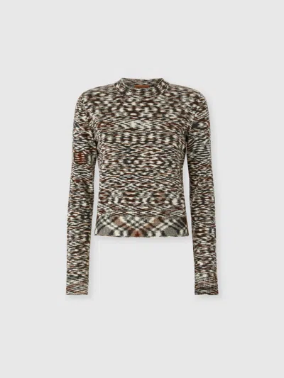 MISSONI RUNDHALSPULLOVER MIT FLAMMENMUSTER