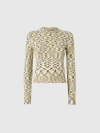 Missoni Crew Neck Sweater With Flame Pattern In Multi