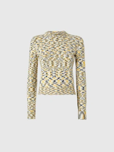 MISSONI MISSONI CREW NECK SWEATER WITH FLAME PATTERN