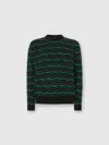 Missoni Crew Neck Sweater With Wave Pattern In Gold