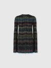 Missoni Crew Neck Sweater With Wave Pattern In Multi