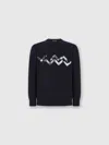 Missoni Crew Neck Sweater With Zigzag Detail In Black