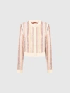 Missoni Crewneck Cardigan In Cotton Blend Caperdoni Motif In Multicoloured