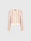 Missoni Crewneck Cardigan In Cotton Blend Caperdoni Motif In Multicoloured