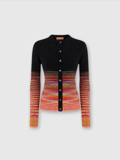 MISSONI CARDIGAN MIT RUNDHALSAUSSCHNITT AUS KASCHMIR MIT DÉGRADÉ UND SLUB