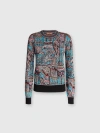 Missoni Crewneck Pullover In Wool And Viscose With Venezia Motif In Multicoloured