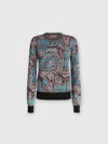 Missoni Crewneck Pullover In Wool And Viscose With Venezia Motif In Multicoloured