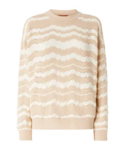 MISSONI CREWNECK PULLOVER WITH TONE-ON-TONE ZIGZAG