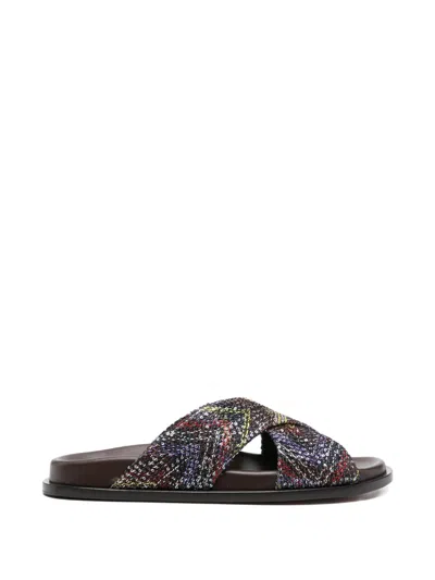Missoni Criss-cross-strap Sandals In Multi