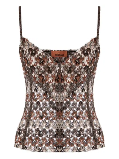 Missoni Crochet-embellishment Top In Multi