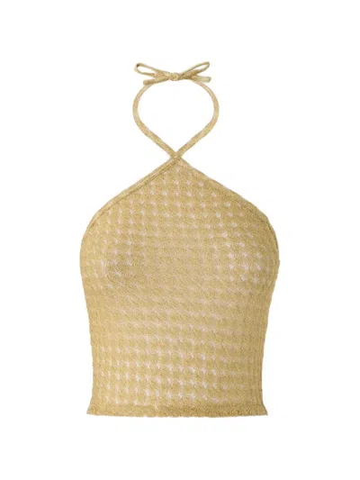 Missoni Crochet Halterneck Top In Pink