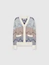 Missoni Gehäkelte Strickjacke Mit Makro-zickzack Und Taschen In Multicoloured