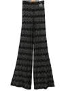 Missoni Crochet-knit Flared Trousers In Black