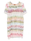 Missoni Kurzes Kleid Mit V-ausschnitt Aus Spitze In White