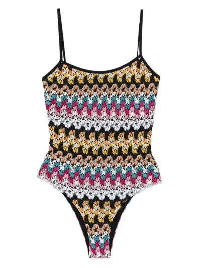 MISSONI CROCHET-KNIT SWIMSUIT