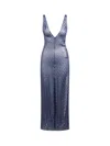 MISSONI CROCHET-KNITTED PLUNGING V-NECK MAXI DRESS