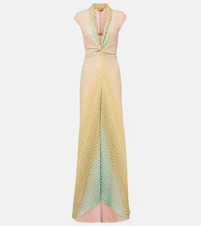 Missoni Crochet Lamé Maxi Dress In Multicoloured
