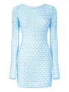 Missoni Womens Slim-fit Long-sleeves Knitted Mini Dress Light Blue In Blue