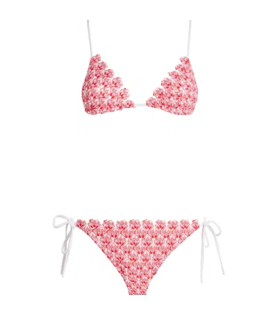 Missoni Crochet Side-tie Bikini In Multi