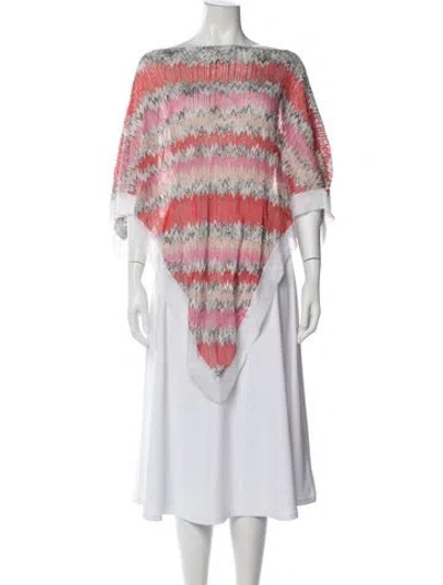 Pre-owned Missoni Crochet Striped Blouse In Multi