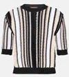 Missoni Striped Crochet Sweater Sweaters And Cardigans Multicolor In Black
