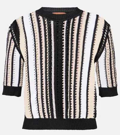 MISSONI CROCHET STRIPED SWEATER
