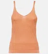 Missoni Crochet Tank Top In Orange