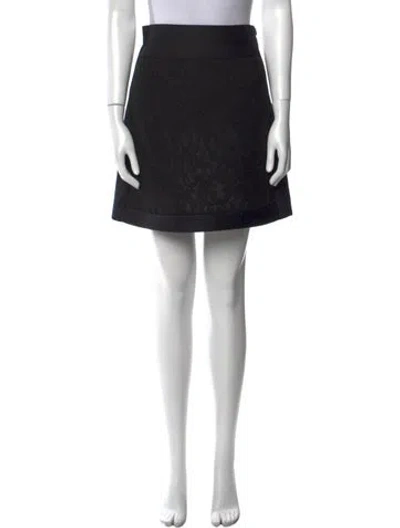 Pre-owned Missoni Crochet Trim Mini Skirt In Black