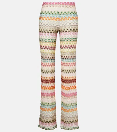 Missoni Crochet Wide-leg Pants In Multicoloured
