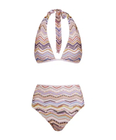 Missoni Crocheted Bikini And High-rise Briefs In Multi-color