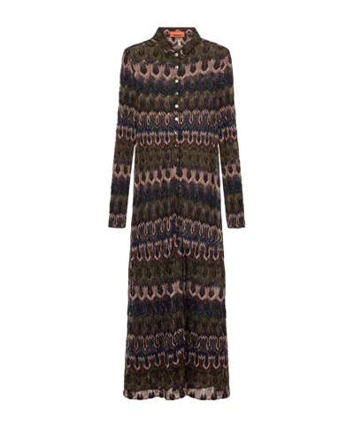 Missoni Metallic Crochet-knit Cardigan In Multi