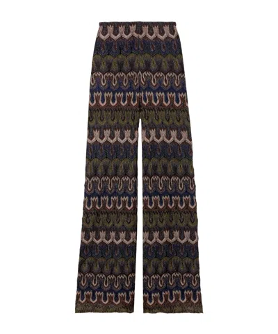 Missoni Crocheted Casual Pants In Black