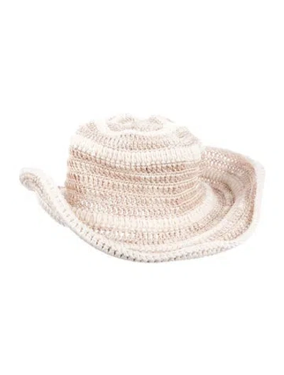 Pre-owned Missoni Crocheted Sun Hat In Neutral