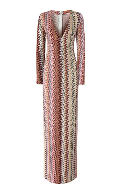 Missoni Crocheted Wool-blend Maxi Dress In Multi