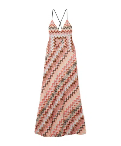 Missoni Crochet-knit Cotton-blend Maxi Dress In Multi