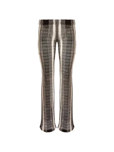 Missoni Crochet-knit Striped Trousers In Multi