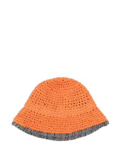 Missoni Crochet-knit Striped-trim Hat In Neutral